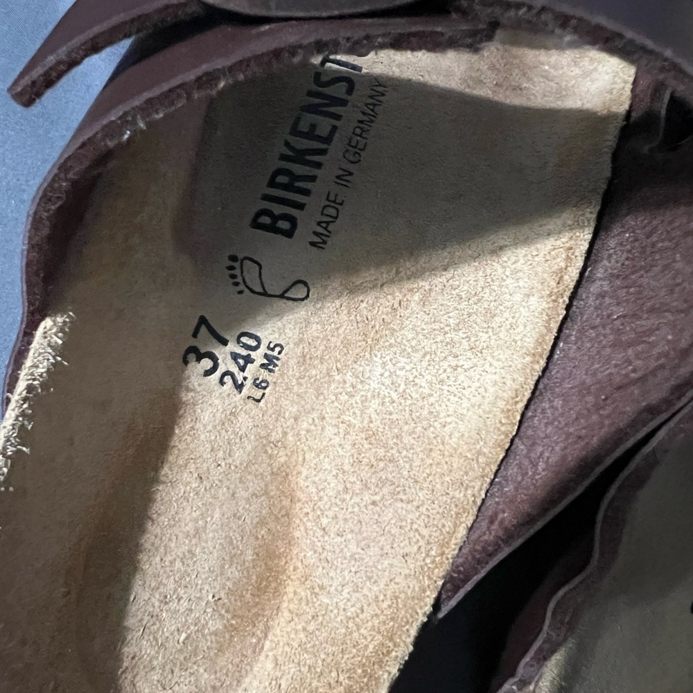 Birkenstock Dark Brown Footbed Sandals size 37 - Picture 3 of 4